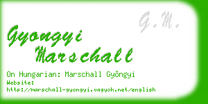 gyongyi marschall business card