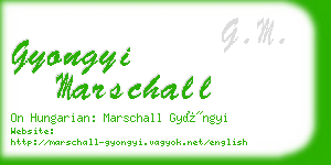 gyongyi marschall business card